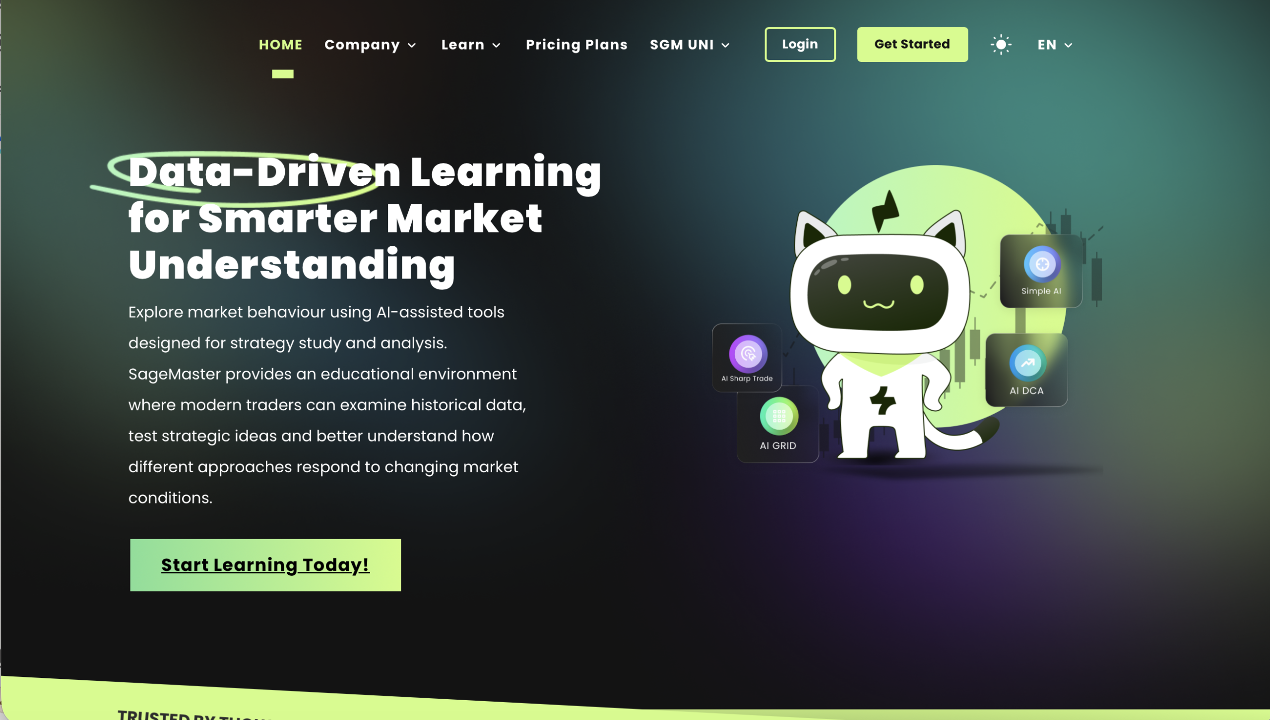 Be Trading Group website homepage screenshot