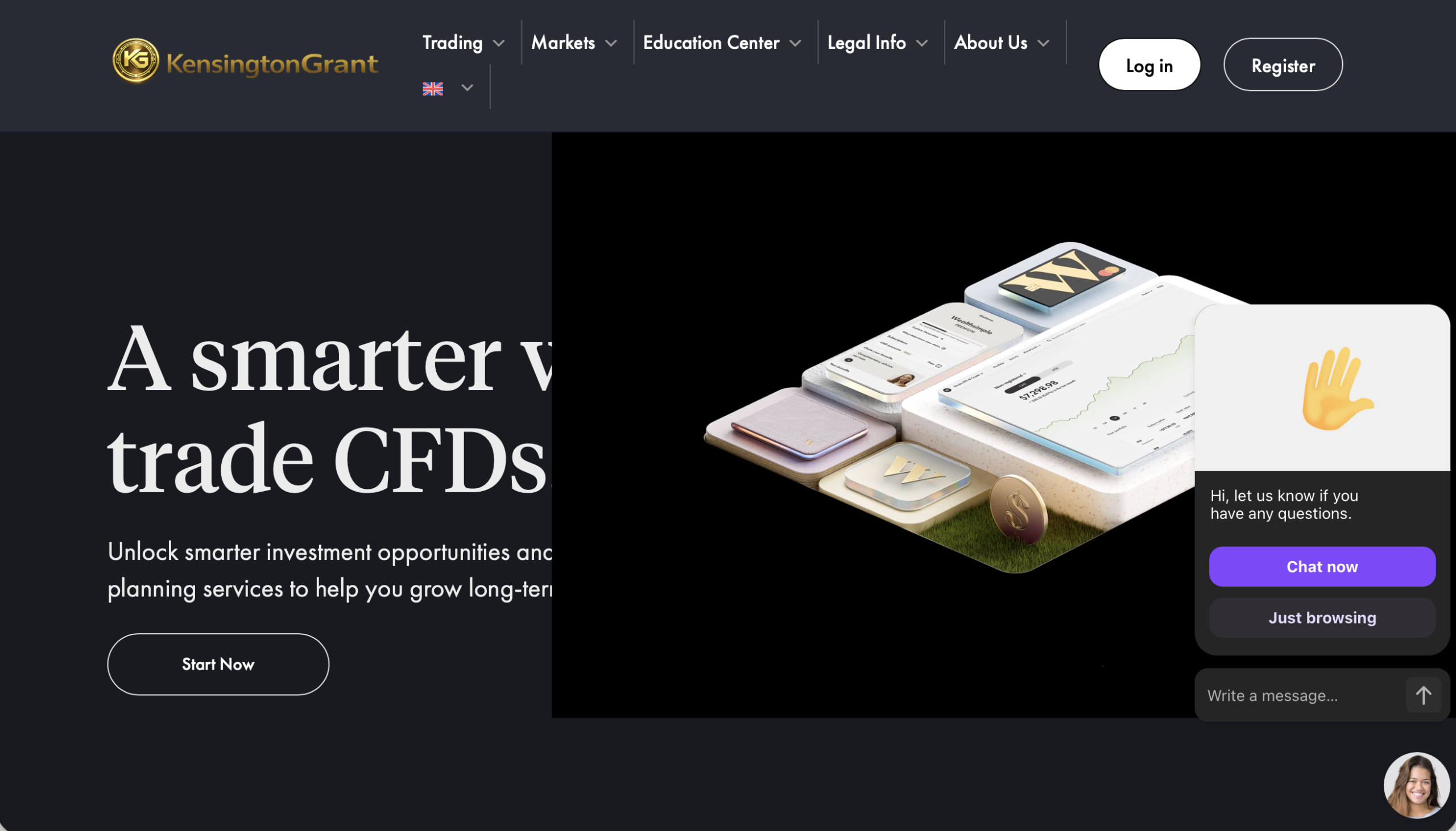 KensingtonGrant website homepage screenshot