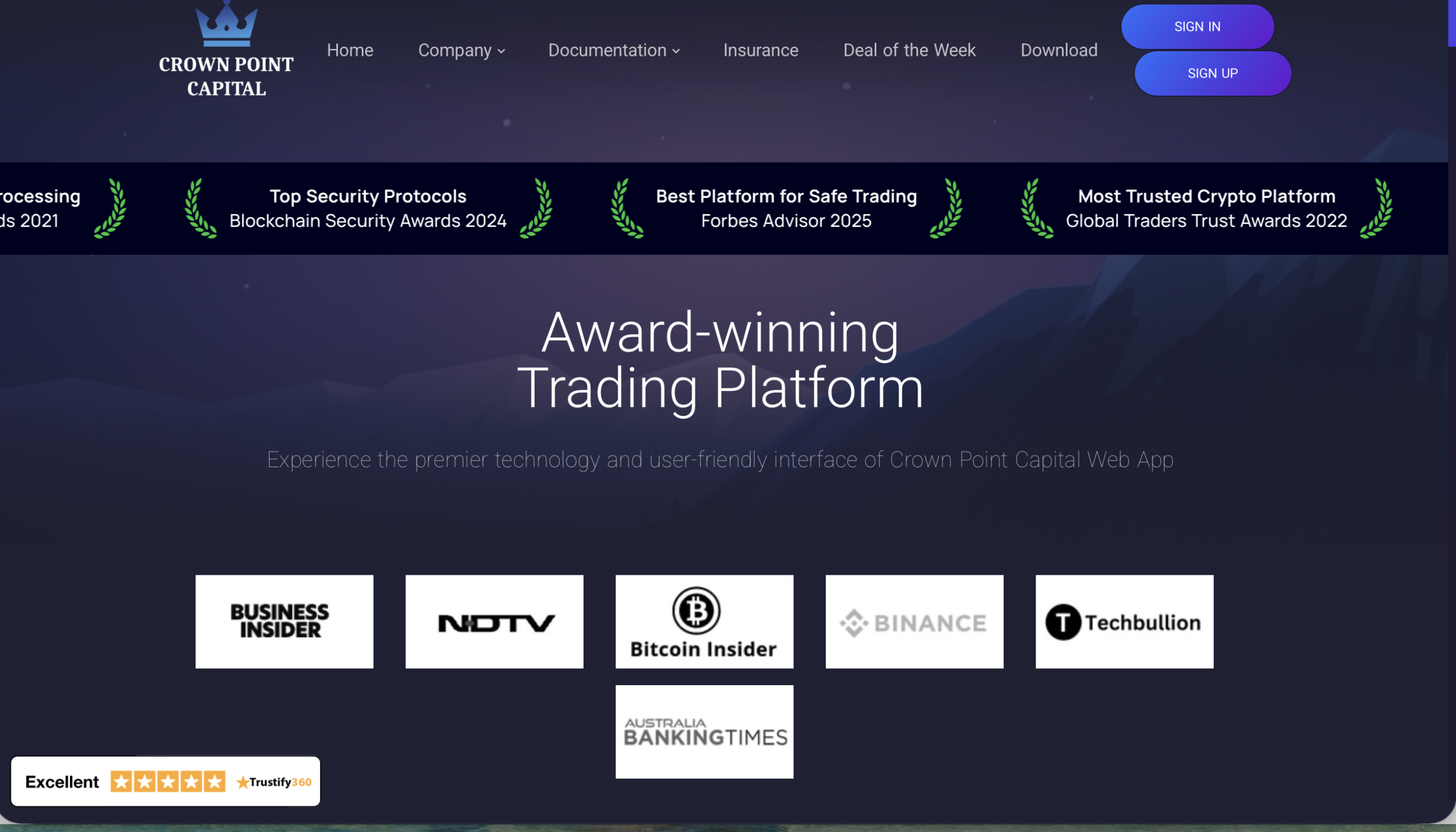 Crown Point Capital home page
