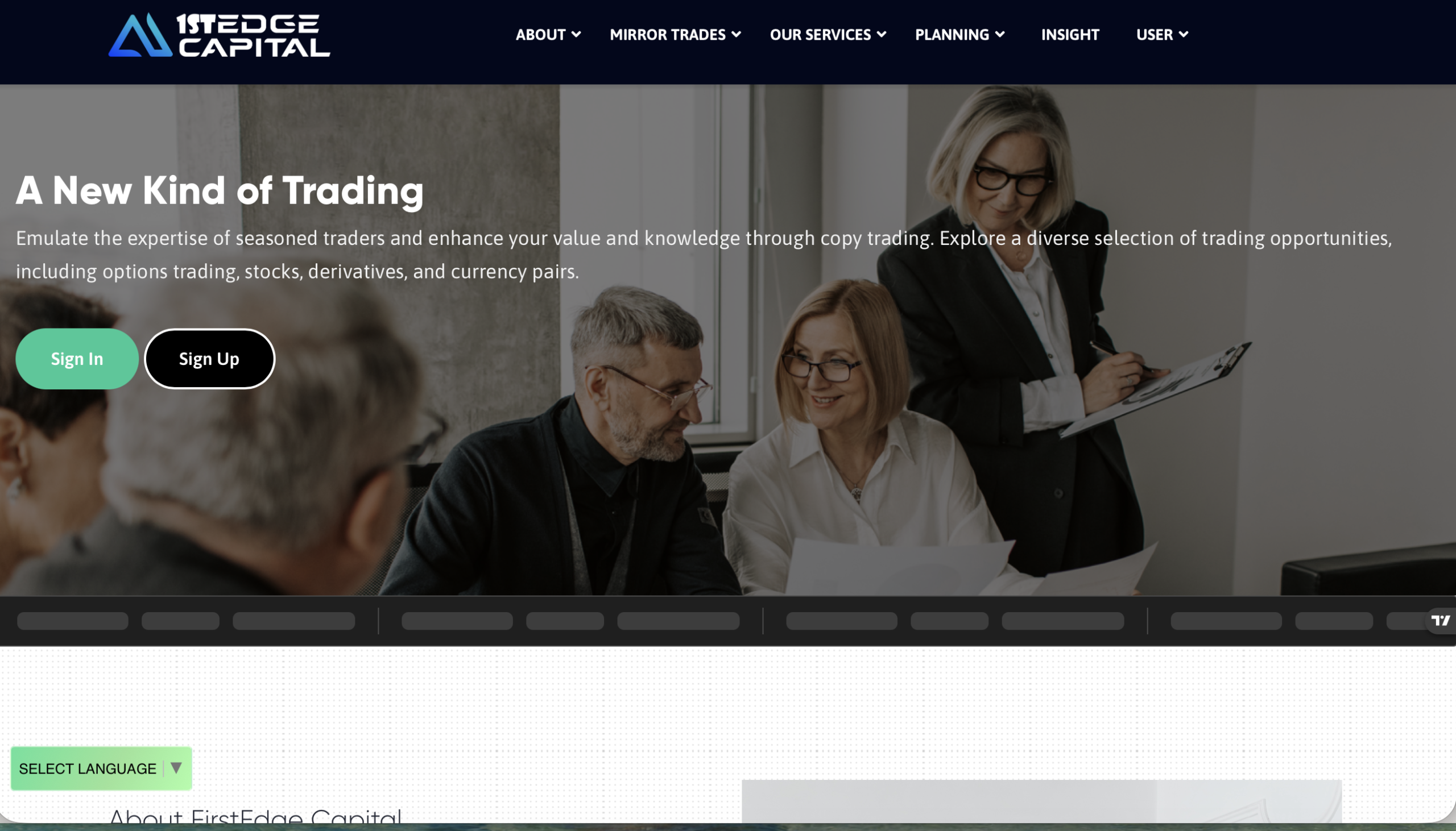 firstedge-capital.co FirstEdge Capital scam home page