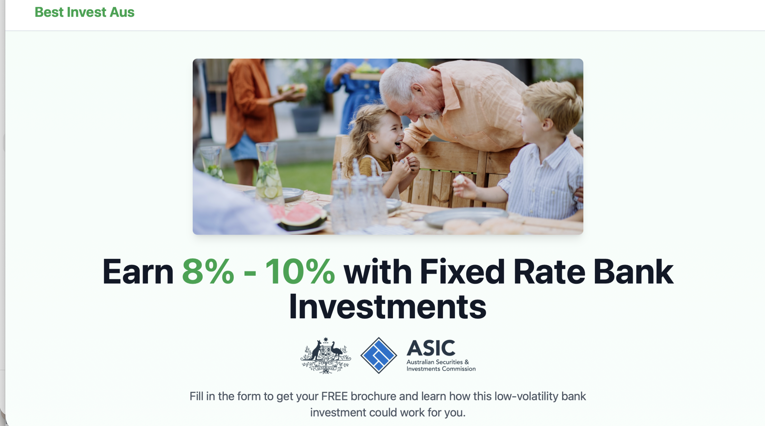 Best Invest Aus website homepage screenshot